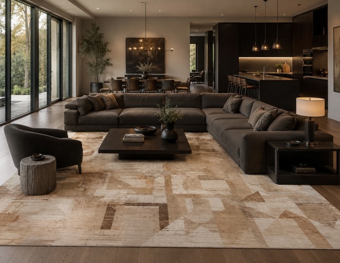 wool and bamboo silk carpet